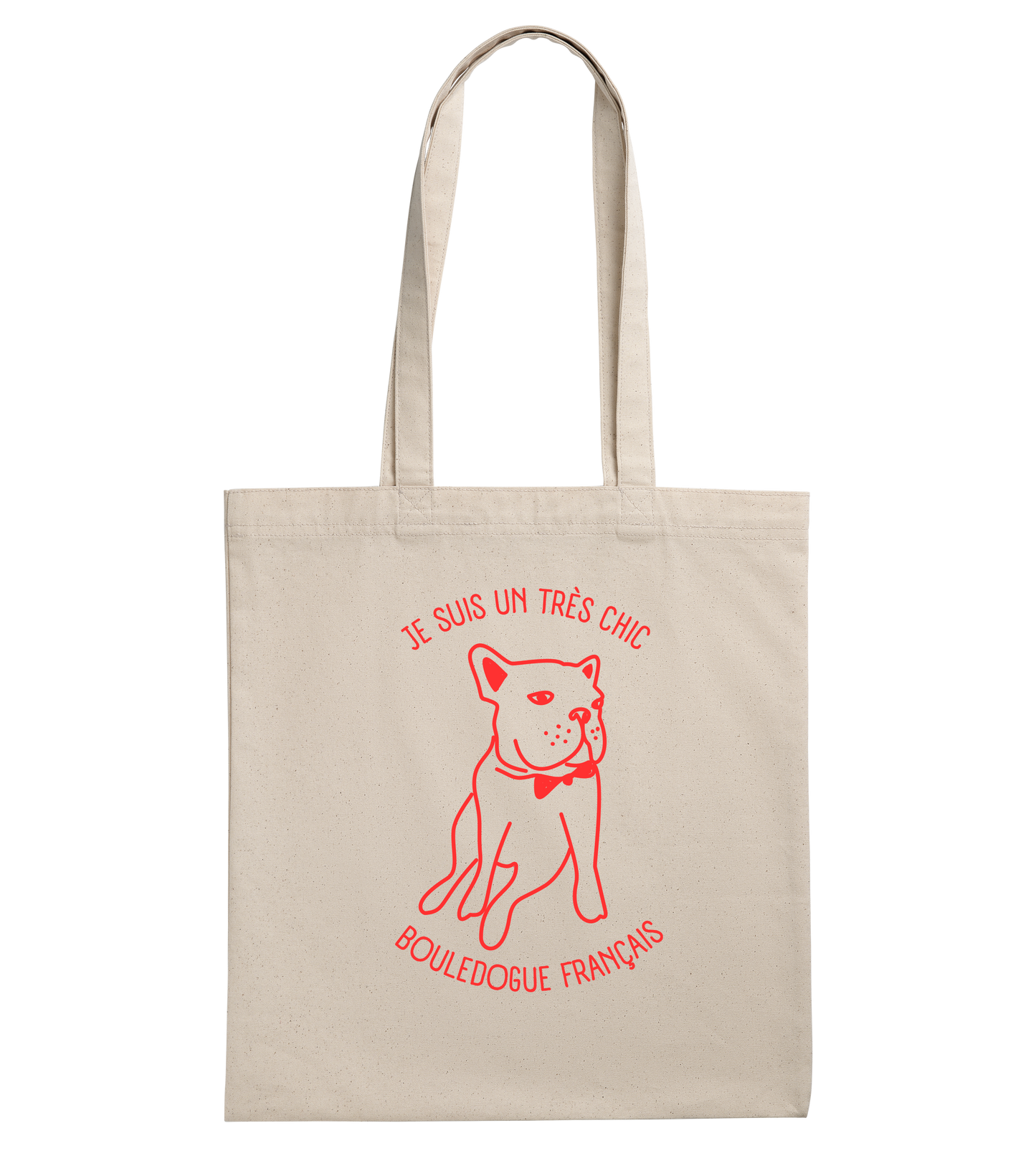 TOTE BAG  | bouledogue français | natural white