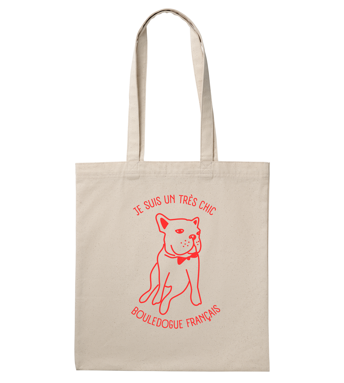 TOTE BAG  | bouledogue français | natural white