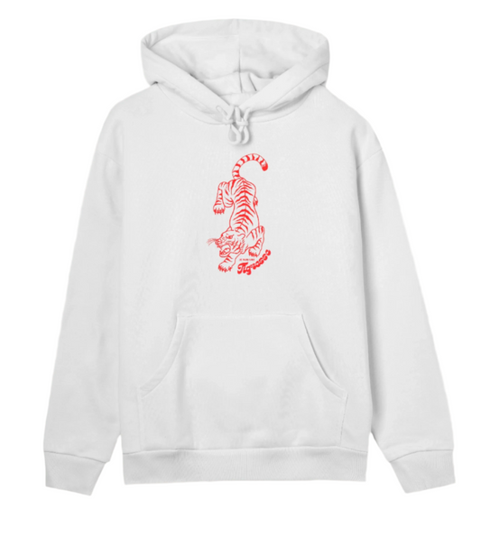 WOMEN’S regular hoodie | Je suis une tigresse | off white/grey |